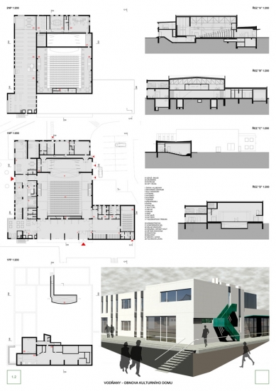 Revitalizace kulturního domu ve Vodňanech - výběr neoceněných projektů - foto: Atelier AGM / Jiří Pošmourný, Vojtěch Pošmourný, Caterina Cappelli