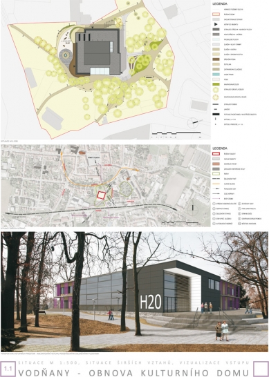 Revitalization of the cultural center in Vodňany - selection of unawarded projects - foto: Archcon ateliér