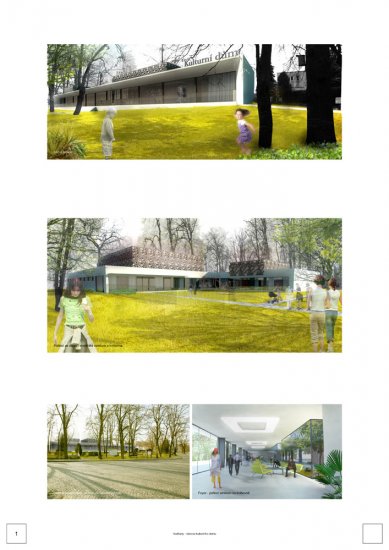 Revitalization of the cultural center in Vodňany - selection of unawarded projects - foto: Ing.arch. David Novák, Ing.arch.Matej Ruščák, Ing. Dušan Štětina, PhD.