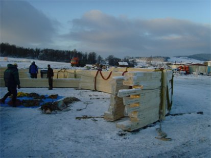 Giant Barrel Javorník - use of glued laminated timber