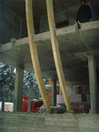 Giant Barrel Javorník - use of glued laminated timber