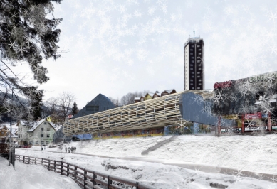 Rekonstrukce a dostavba obchodního střediska Sněžka v Peci pod Sněžkou - Bez pořadí - DaM