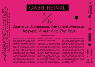 Gabu Heindl : Conflictual architecture, Stakes and Strategies