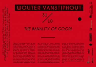 Wouter Vanstiphout : The banality of Good