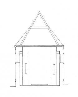 Obnova kaple sv. Ludmily a Marty na Přední Kopanině - Řez kaplí