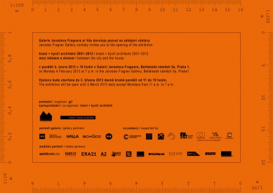 Pozvánka na výstavu knesl + kynčl architekti 2001-2012 v GJF