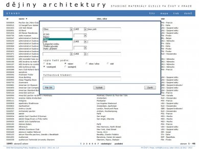 Dějiny architektury na FA ČVUT - databáze osobností a staveb