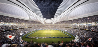 Vítězný projekt japonského národního stadionu od Zahy Hadid - foto: Zaha Hadid Architects