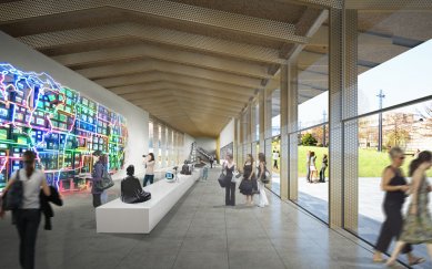 Centrální budova EPFL v Lausanne od Kengo Kuma