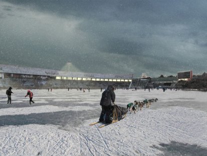 IV. Bohuslav Fuchs Award - awarded projects - Revitalization of the former football stadium at Lužánky - foto: Martin Bělkovský