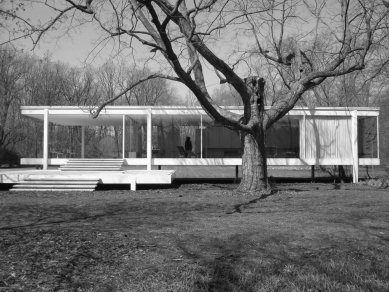 Tadao Ando : Agónie utkvělé myšlenky - potíž s vytrvalostí - Ludwig Mies van der Rohe :  Edith Farnsworth House, Plano, 1951 