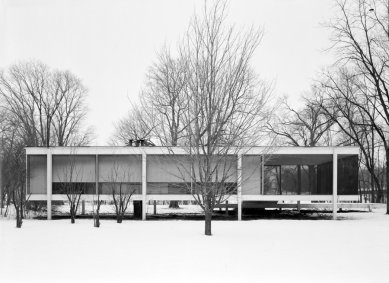 Tadao Ando : Agónie utkvělé myšlenky - potíž s vytrvalostí - Ludwig Mies van der Rohe :  Edith Farnsworth House, Plano, 1951 