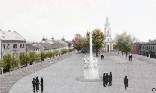 Obnova náměstí Smiřických v Kostelci nad Černými lesy - výsledky soutěže - 2. cena : Návrh č. 24