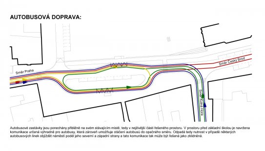 Revitalization of Smiřických Square in Kostelec nad Černými lesy - competition results - 2. price: Proposal No. 2