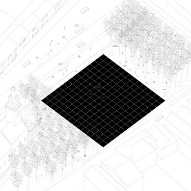 Revitalization of Smiřických Square in Kostelec nad Černými lesy - competition results - 1. price: Proposal No. 4