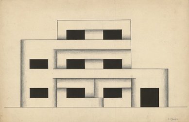 Pražský funkcionalismus zařazen do programu Dne architektury v Nizozemsku - NÁVRH PRŮČELÍ VILY   Vít Obrtel  - foto: Ústav dějin umění AVČR
