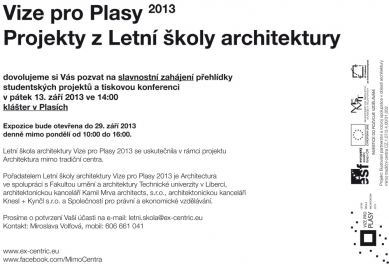 Letní škola architektury Plasy 2013 - slavnostní vernisáž