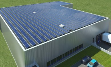 Montážní systém Schüco MSE 210 Aero 2.0 pro energetické využití plochých střech