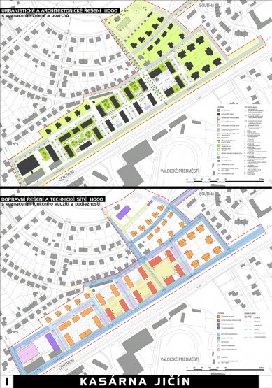 New form of the barracks area in Jičín - competition results - Reward: Ing. arch. Michal Potůček