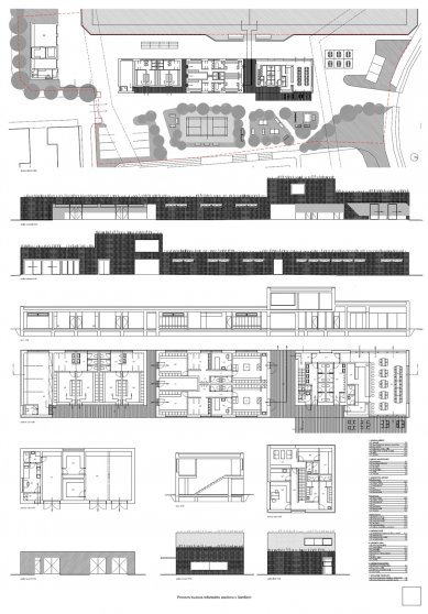 Operating building of the municipal stadium in Semily - competition results - 3rd prize: Ing. arch. Jiří Švehlík