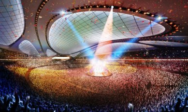 Tokio řeší spory kolem budoucího Olympijského stadionu - foto: Zaha Hadid Architects