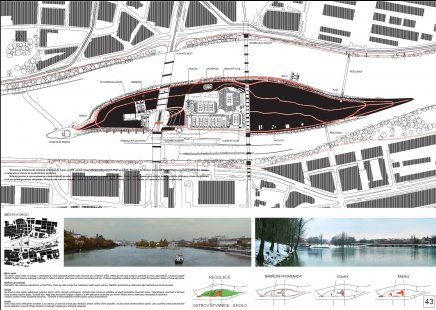 Proposal for the utilization and development of the Štvanice Island area in Prague - competition results - 3rd prize: MOBA studio s.r.o.