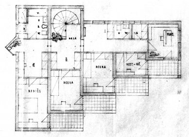 Odešel poslední Gočárův žák - Návrh na rodinný dům Ing. M. Hradeckého, Brandýs-St. Boleslav (1974) - foto: archiv autora
