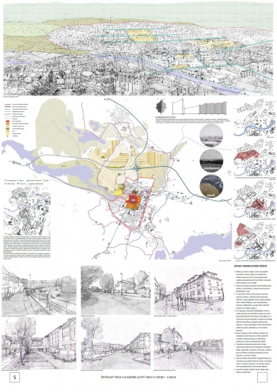 Špitálský vrch and Zlatý vrch Barracks in Cheb – competition results - 3rd prize: Ing.arch Jan Trávníček, Ing.arch. Josef Kubát, Bc. Romana Bedrunková, Bc. Matúš Kaboš