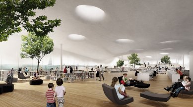 Helsinky budou mít novou knihovnu, její součástí bude i sauna - Vizualizace: VIZarch Brno