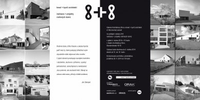 Pozvánka na zahájení výstavy 8+8 v Galerii architektury Brno