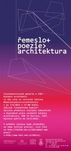 Pozvánka na výstavu Řemeslo+poezie>architektura 