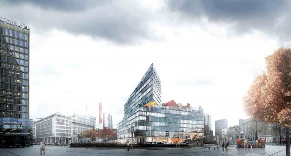 New headquarters of the publisher Springer in Berlin - competition projects - foto: Proposal from BIG. Image Courtesy of BIG-Bjarke Ingels Group