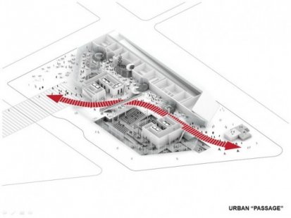 New headquarters of the publisher Springer in Berlin - competition projects - foto: Proposal from Büro-OS. Image Courtesy of Axel Springer SE