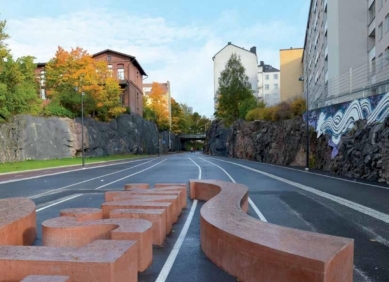 Koridor "Baana" pro pěší a cyklisty, Helsinki (Finsko), 2012 - foto: Archiv Public Space / CCCB