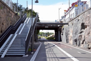 Koridor "Baana" pro pěší a cyklisty, Helsinki (Finsko), 2012 - foto: Archiv Public Space / CCCB