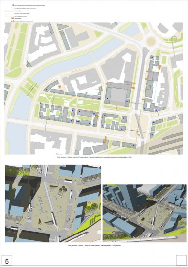 Results of the "Plzeň, Americká - Sirková" competition - 2. price: 150,000 CZK - foto: autor: Ing. arch. Petr Starčevič