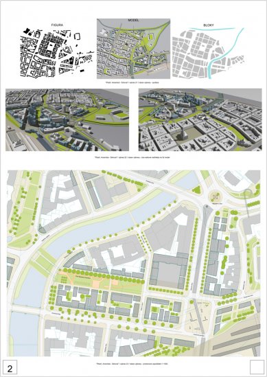 Results of the "Plzeň, Americká - Sirková" competition - 2. price: 150,000 CZK - foto: autor: Ing. arch. Petr Starčevič