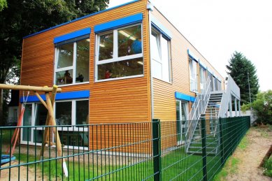 New kindergartens made from Fagus modules are springing up like mushrooms after rain in Germany following last year's change in the law - Fagus nursery Cologne am Rhine