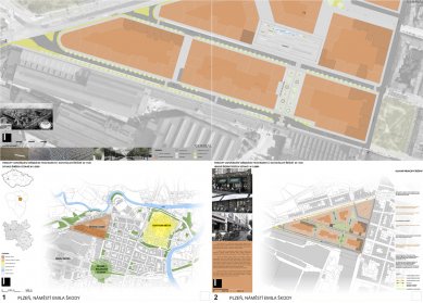 Plzeňské náměstí Emila Škody – výsledky urbanisticko-architektonické soutěže - 1. cena - návrh č. 4 - foto: Ing. arch. Petr Bouřil, Bc. Sandra Gulázsiová, Ing. arch. Magdalena Nováková, Ing. arch. Filip Fišer