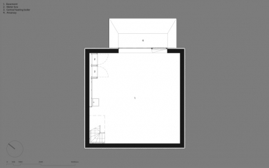 Prázdninový dům na ostrově Texel od Benthem Crouwel - Půdorys suterénu - foto: Benthem Crouwel Architects