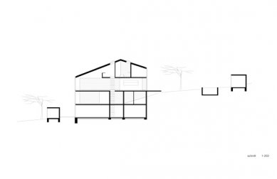 Rodinný dům v Esslingen od Finckh Architekten - Podélný řez - foto: Finckh Architekten BDA