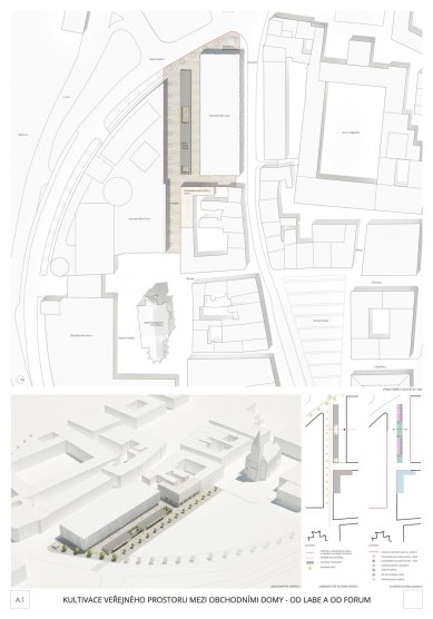 Cultivation of Public Space in Ústí nad Labem - Competition Results - 1. price - foto: Ing. Marie Hlavatá, Ing. arch. Josef Hlavatý, Ing. arch. Lenka Hlavatá