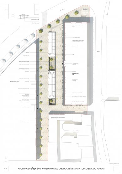 Cultivation of Public Space in Ústí nad Labem - Competition Results - 1. price - foto: Ing. Marie Hlavatá, Ing. arch. Josef Hlavatý, Ing. arch. Lenka Hlavatá