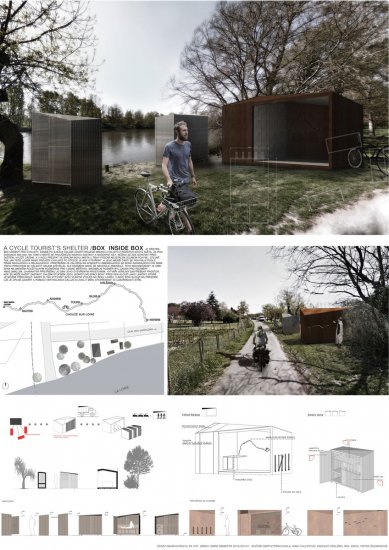 <VIII> Bohuslav Fuchs Award - awarded projects </VIII> - A cycle tourist’s shelter: Box in box - foto: Bc. Jana Chlupová