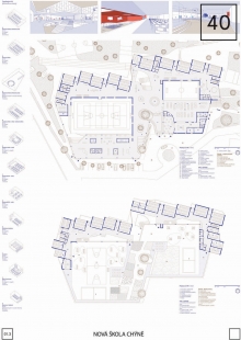 New School Chýně - Competition Results - reward / KOGAA - Tomáš Kozelský, Viktor Odstrčilík, Alexandra Georgescu, Victor Quiros; collaboration: Tomáš Vižálek, Jaroslav Vokál, Miroslava Šešulková, Ondřej Mráz, Leo Odstrčilík