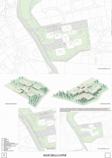 New School Chýně - Competition Results - reward / SLLA, s.r.o. - Michal Sulo, Miriam Lišková; collaboration: Lucia Kostrubová