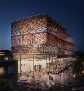 Soutěžní projekty na kulturní centrum ArtA v Arnhemu - foto: Kengo Kuma