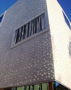 Concrete blooming facade on the Museum in Bregenz