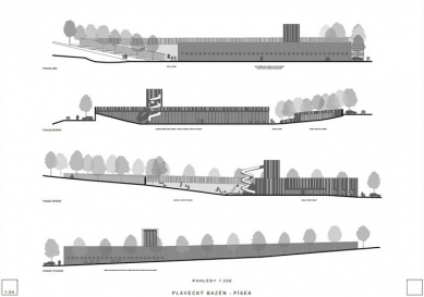 Plavecký bazén v Písku - výsledky soutěže - 1. cena - foto: Projektil architekti s.r.o. 