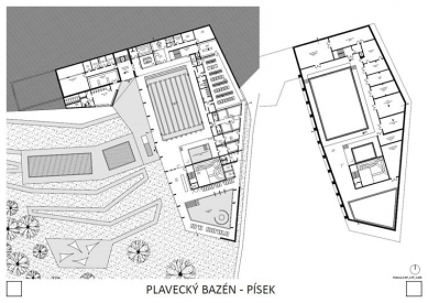 Plavecký bazén v Písku - výsledky soutěže - 2. cena - foto: architekti mikulaj & mikulajová s.r.o.